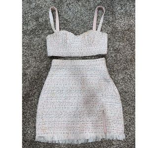 Matching set crop top & mini skirt
